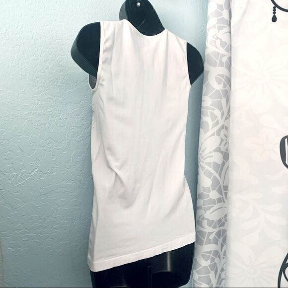LC Couture White Rhinestone Embellished Tank Top Size Small - Picture 7 of 10